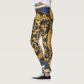 Leggings Bandana Print : Black Blue Gold. (Gauche)