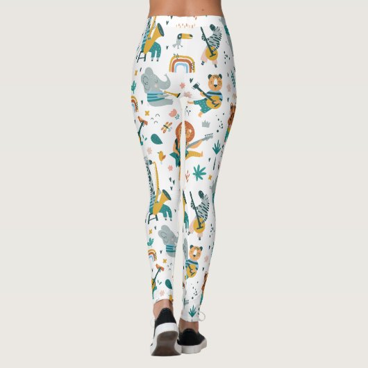 Leggings Bande d'animaux de dessin (Dos)