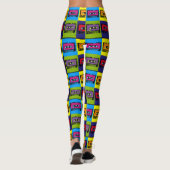 Leggings Bande de cassette Retro 90's Pop Art (Dos)