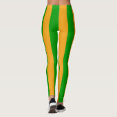 Leggings Bande de Noël cool verte Jaune (Dos)