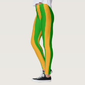 Leggings Bande de Noël cool verte Jaune (Gauche)