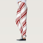 Leggings Bande de Sucre de canne blanc rouge (Gauche)