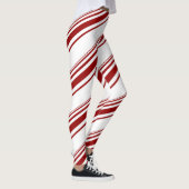 Leggings Bande de Sucre de canne blanc rouge (Droite)