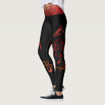 Leggings Bande de tatouage Rouge Noir Iridescente Scales Dr<br><div class="desc">Cette conception a été créée par art numérique. Elle peut être personnalisée en cliquant sur le bouton personnaliser et en modifiant la couleur, en ajoutant un nom, des initiales ou vos mots préférés. Contactez-moi à l'adresse colorflowcreations@gmail.com si vous souhaitez que ce design soit disponible sur un autre produit. Achetez ma...</div>