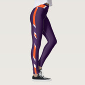 Leggings Bande De Tigre - Conception De Football Orange Vio (Droite)