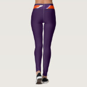 Leggings Bande De Tigre - Conception De Football Orange Vio (Dos)