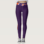 Leggings Bande De Tigre - Conception De Football Orange Vio (Devant)