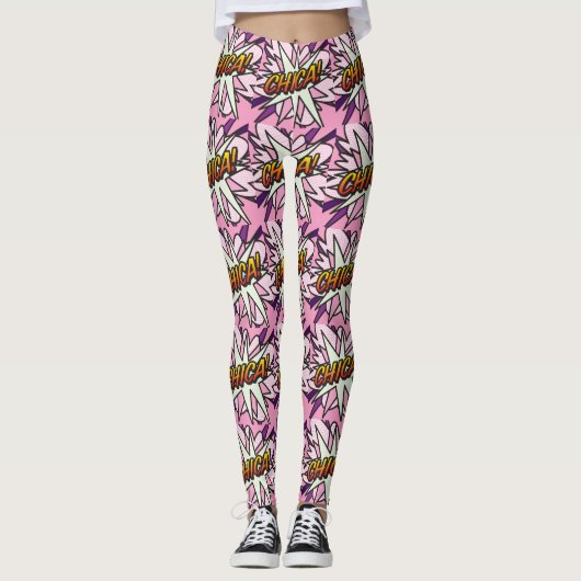 Leggings Bande dessinée Pop Art CHICA (Devant)