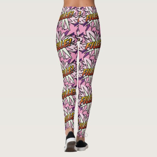 Leggings Bande dessinée Pop Art FILLE (Dos)