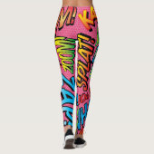 Leggings Bande dessinée pop art sounds (Dos)