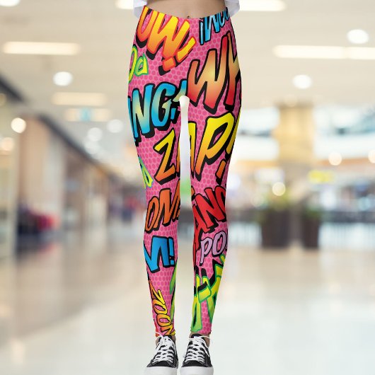 Leggings Bande dessinée pop art sounds