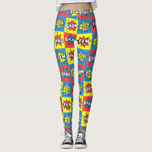 Leggings Bande dessinée Pow Boom Bang Zap Motif Cadeau mig