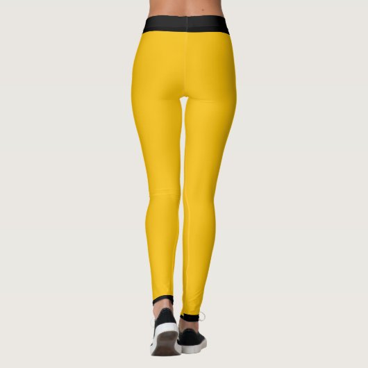 Leggings Bande jaune et noire (Dos)