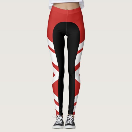 Leggings Bande latérale asymétrique guêtres (Devant)