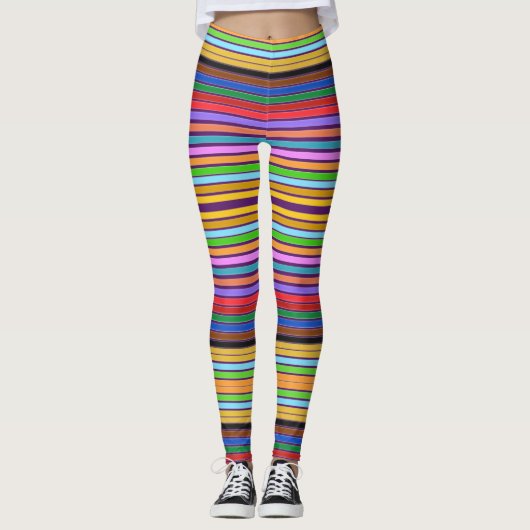 Leggings Bande moderne colorée (Devant)
