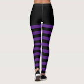Leggings Bande noire et violette (Dos)