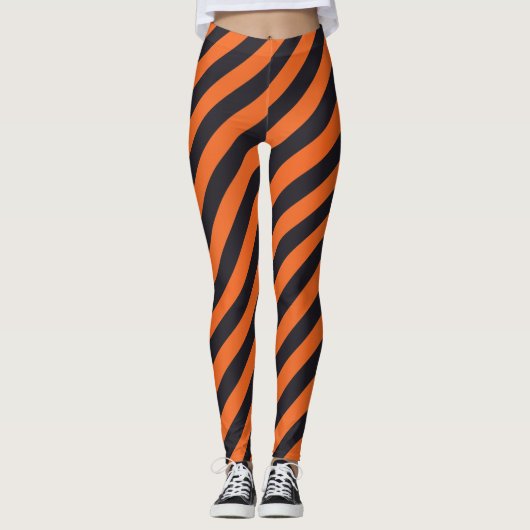 Leggings Bande orange et noire (Devant)