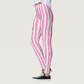 Leggings Bande Rose Et Blanc (Gauche)