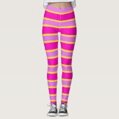 Leggings Bande rose et jaune (Devant)