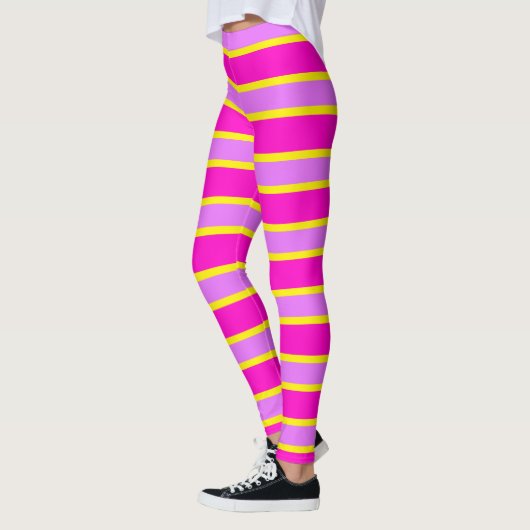 Leggings Bande rose et jaune (Gauche)