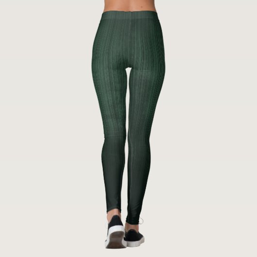 Leggings Bande rustique Vert ombre (Dos)