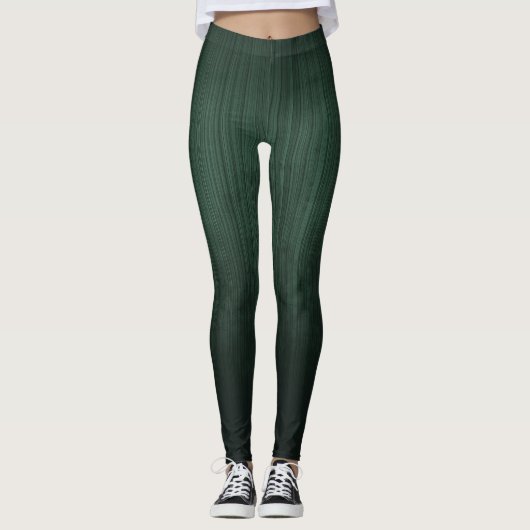 Leggings Bande rustique Vert ombre (Devant)