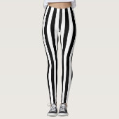Leggings Bande verticale blanche noire alternative (Devant)