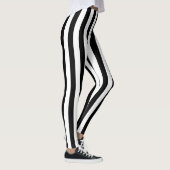 Leggings Bande verticale blanche noire alternative (Droite)