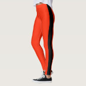 Leggings Bande verticale noire | Ajouter du texte | Scarlet (Gauche)