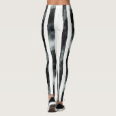 Leggings Bande verticale noire et blanche (Dos)