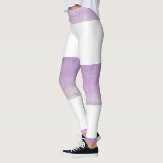 Leggings Bande violette et blanche (Gauche)