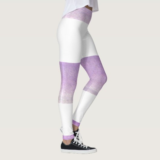 Leggings Bande violette et blanche (Droite)