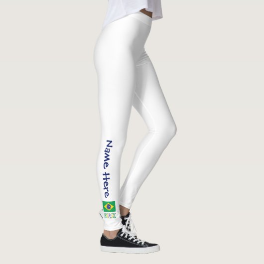 Leggings Bandeira do Brasil e Brasil Come o Nome (Droite)