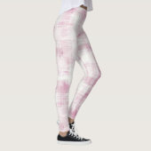 Leggings Bandes Abstraites Pink Blanches Plaid (Droite)