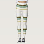 Leggings bandes Abstraites vertes (Devant)