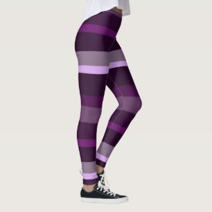 Leggings Bandes Abstraites violettes et roses