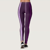 Leggings Bandes Abstraites violettes et roses (Dos)