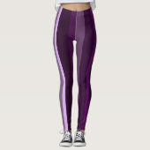 Leggings Bandes Abstraites violettes et roses (Devant)