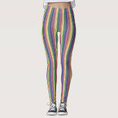 Leggings Bandes arc-en-ciel coupées (Devant)
