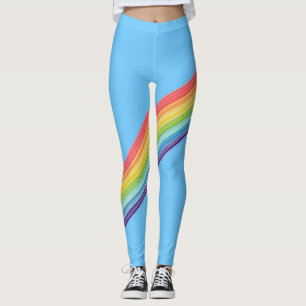Leggings Bandes arc-en-ciel diagonales
