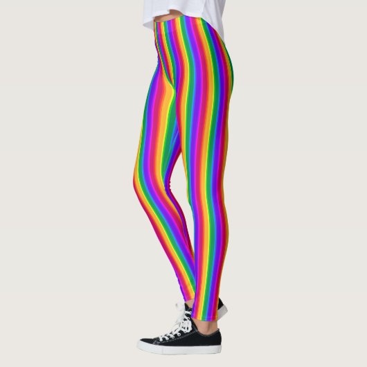 Leggings Bandes arc-en-ciel irrégulières (Gauche)