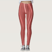 Leggings Bandes Arrière - plans Rouges Et Blances (Devant)
