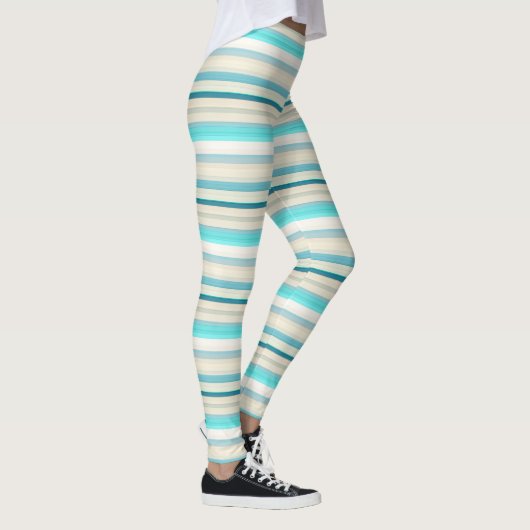 Leggings Bandes blanches d'aqua mignonnes (Droite)