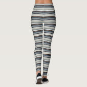 Leggings Bandes blanches gris mignonnes (Dos)