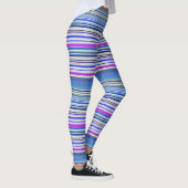 Leggings Bandes bleu violet mignonnes (Droite)