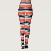 Leggings Bandes bleues orange (Dos)