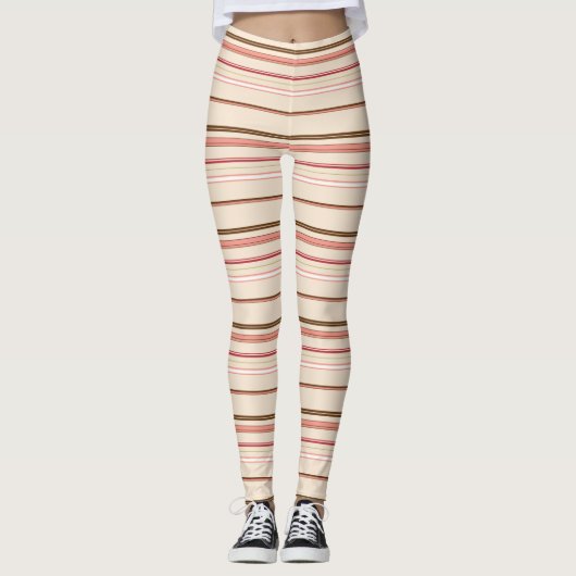 Leggings Bandes brunes pimpantes (Devant)