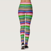 Leggings Bandes chaudes et colorées (Dos)