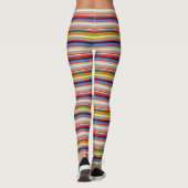 Leggings Bandes chaudes et colorées (Dos)