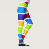 Leggings Bandes colorées Mardi Gras Festive (Droite)